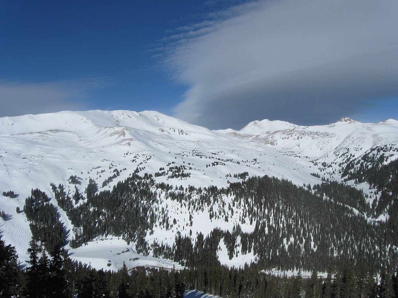 Loveland Ski Area near the Continental Divide, the Denver ski team's listed alpine facility