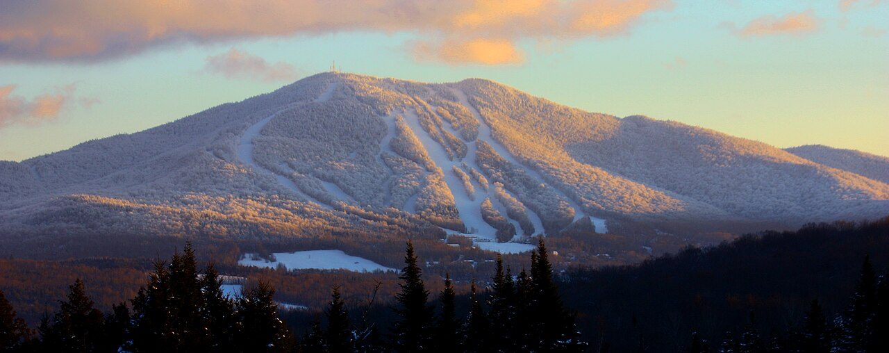Snow-covered Burke Mountain in Vermont's Northeast Kingdom