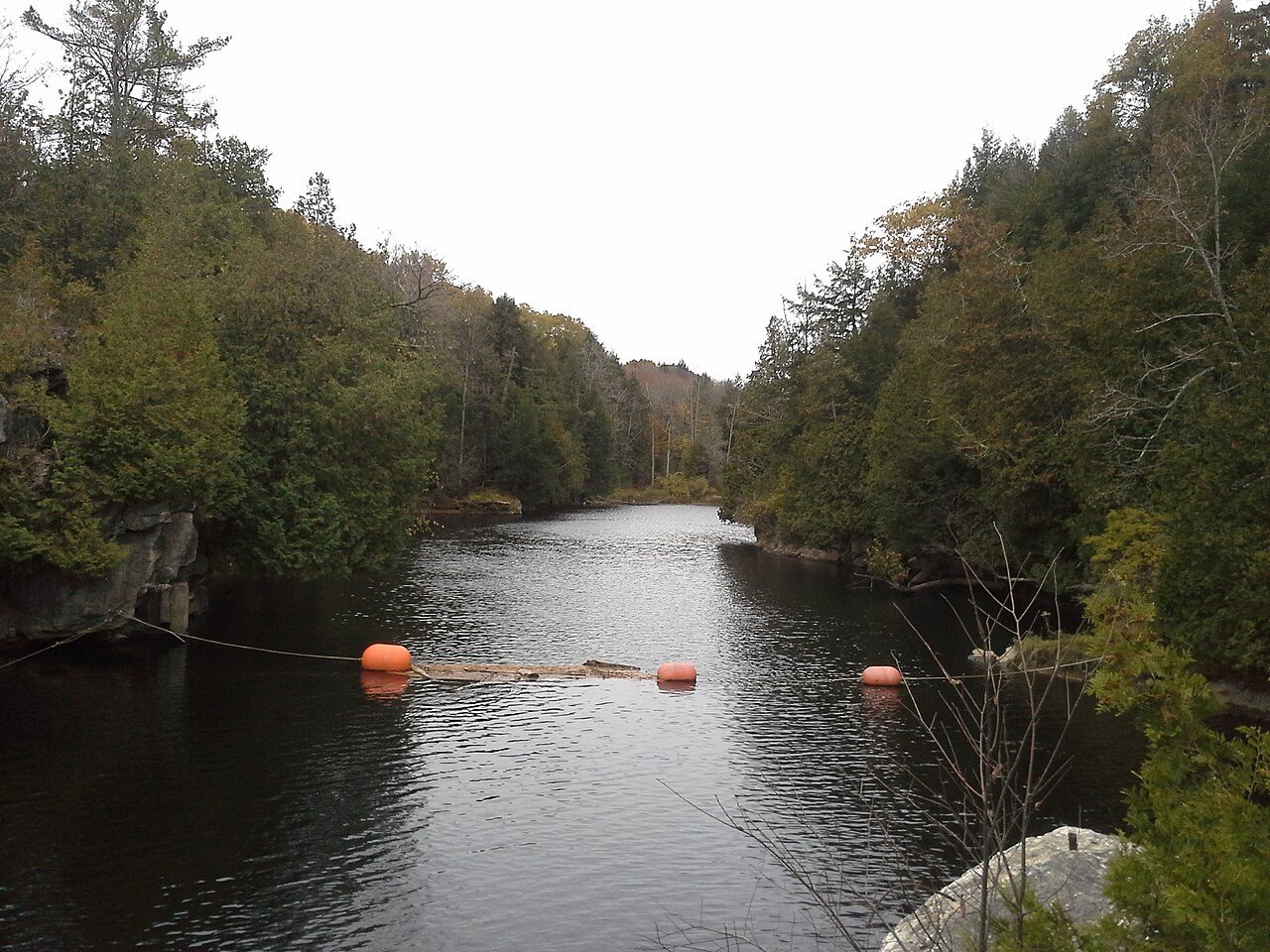 Otter Creek running through the town of Middlebury, Vermont