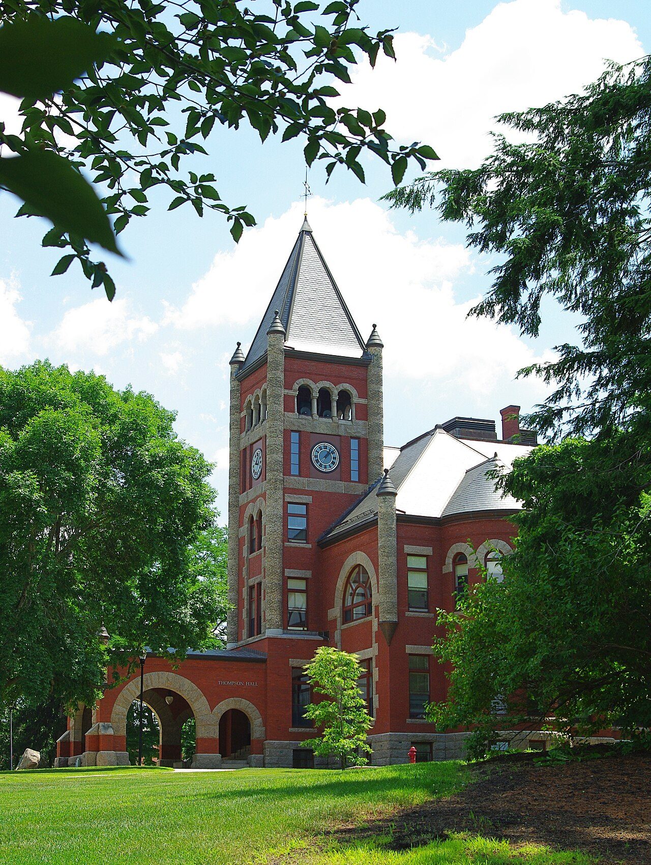 Thompson Hall and its lawn on the University of New Hampshire campus