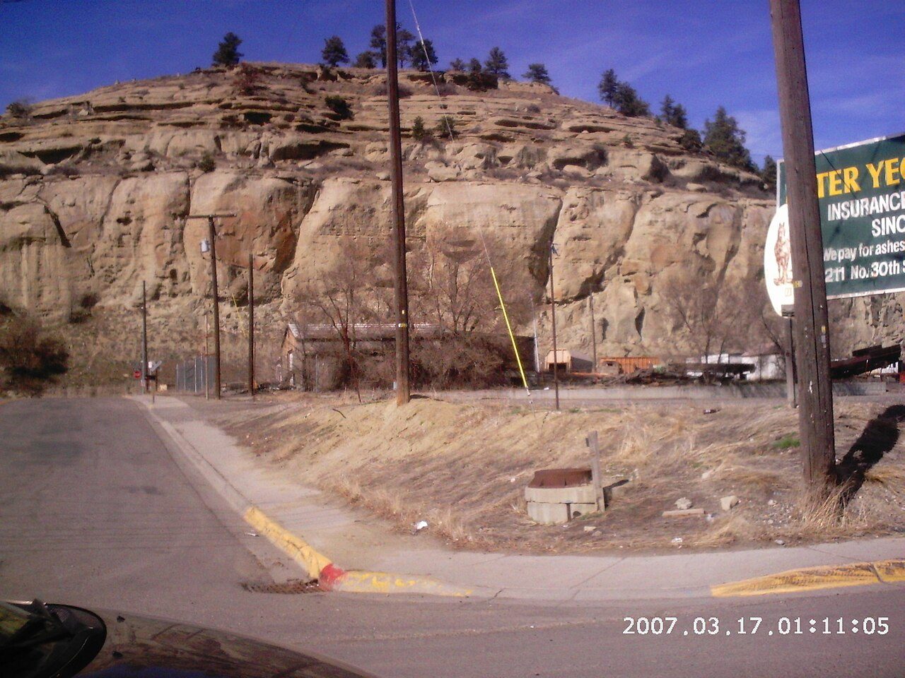 The sandstone Rimrocks above Billings, Montana